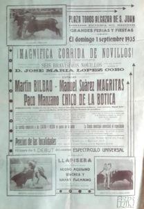 Cartel de Toros, 1935.