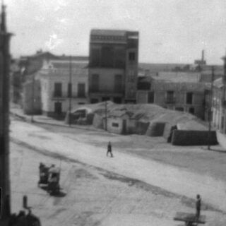 Refugio de la Plaza de España. Años 40. Foto José Belmonte.