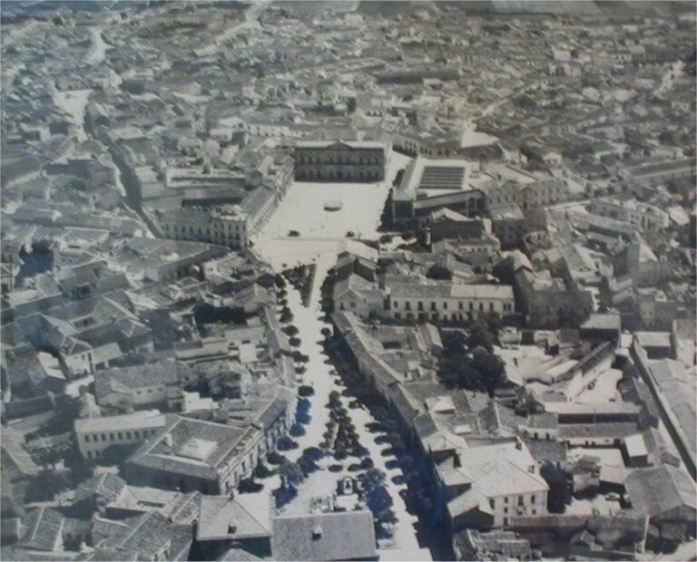 Vista aérea de la Plaza de España